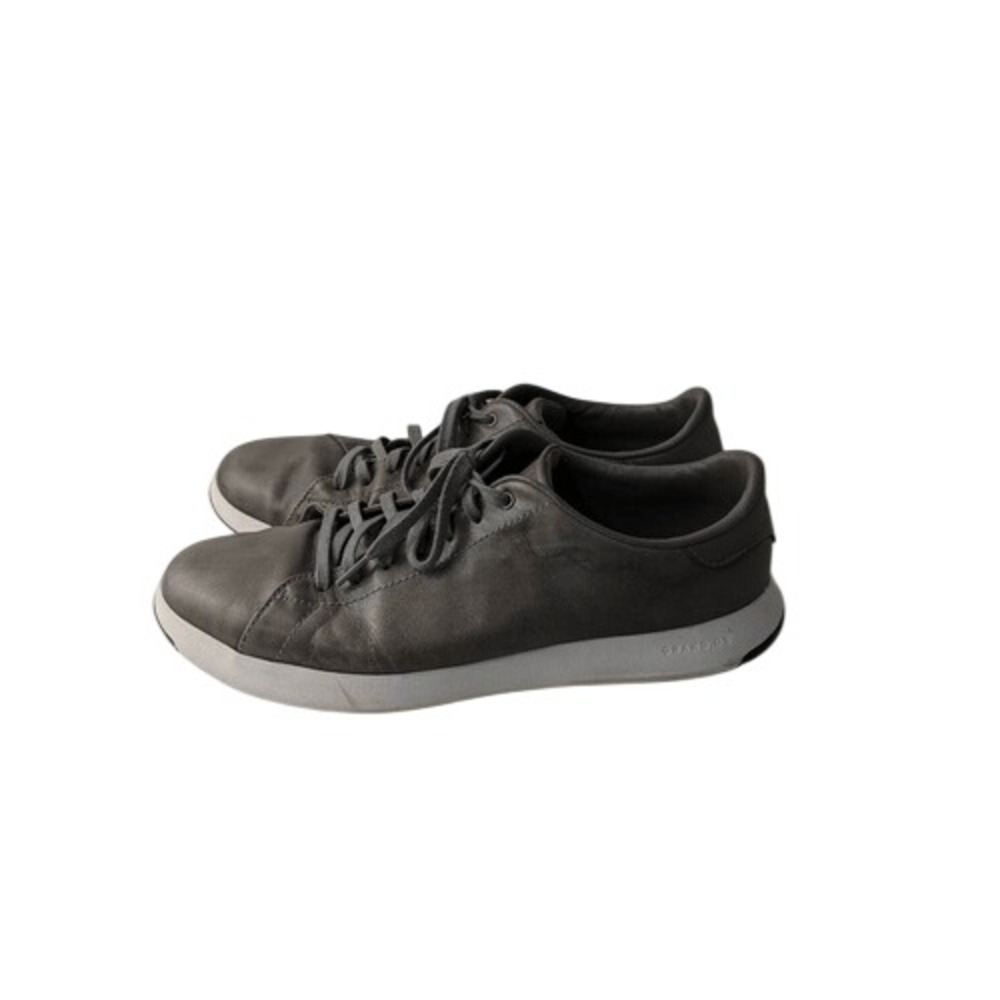 Cole Haan GrandPro Rally Mens Grey Leather Low Top Sneakers Lace Up Shoes